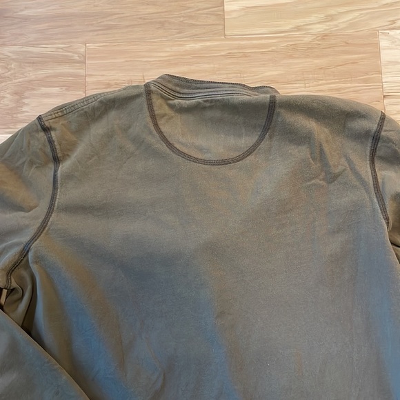 Eddie Bauer Long Sleeve, Henley, Tan, Large Tall - Picture 6 of 9